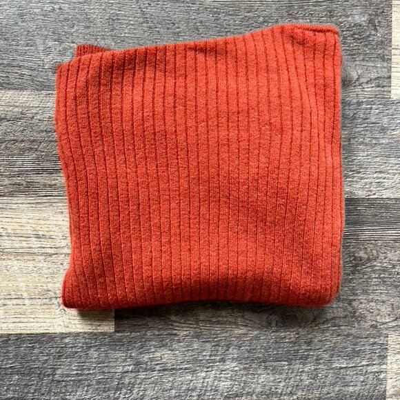 Madewell Cameron Ribbed Cardigan Sweater in Coziest Yarn in Heather Brick XS - Picture 5 of 7